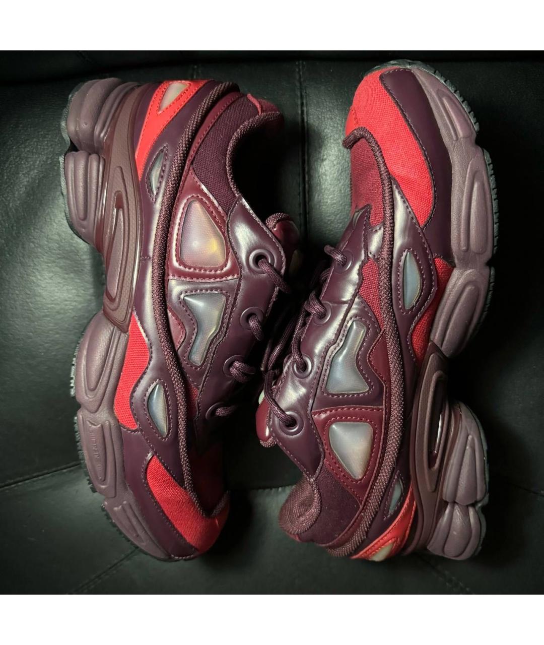 ADIDAS X RAF SIMONS Красные текстильные низкие кроссовки / кеды, фото 3