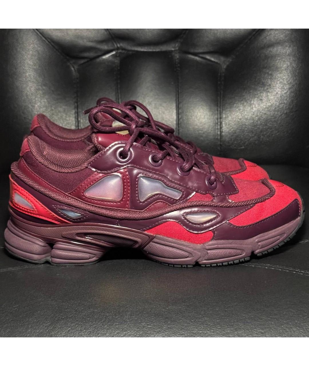 ADIDAS X RAF SIMONS Бордовые текстильные низкие кроссовки / кеды, фото 9