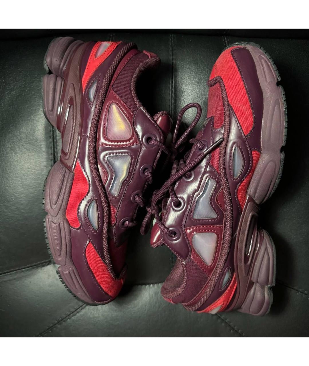 ADIDAS X RAF SIMONS Бордовые текстильные кроссовки, фото 3