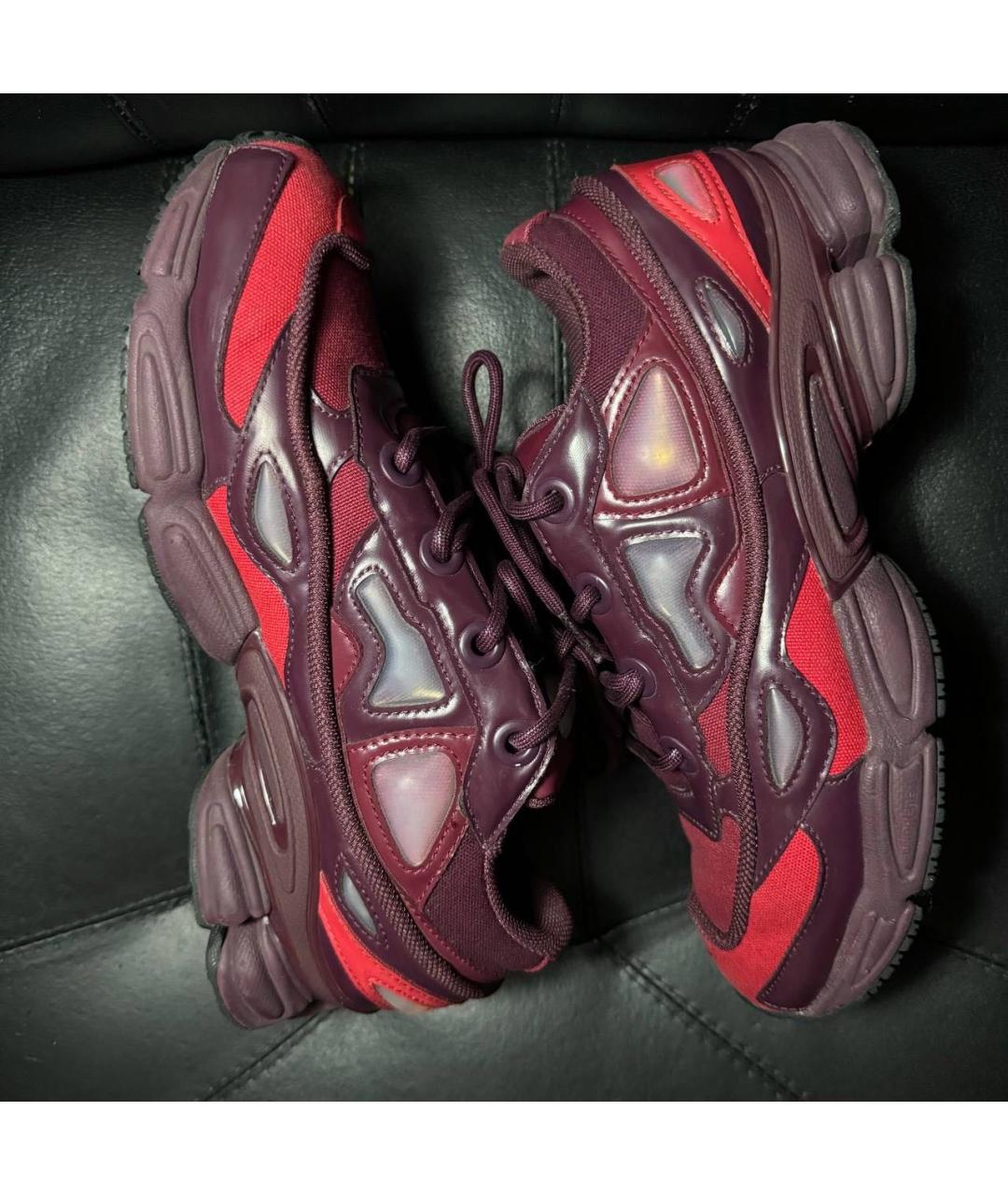 ADIDAS X RAF SIMONS Бордовые текстильные кроссовки, фото 4