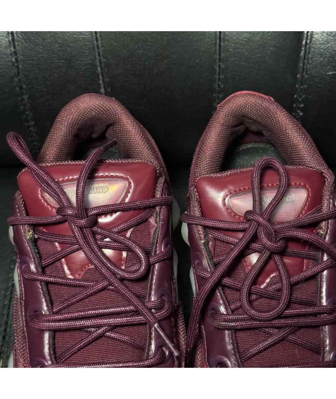 ADIDAS X RAF SIMONS Бордовые текстильные кроссовки, фото 7