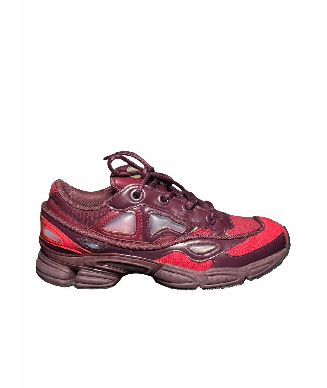 ADIDAS X RAF SIMONS Бордовые текстильные кроссовки, фото 1