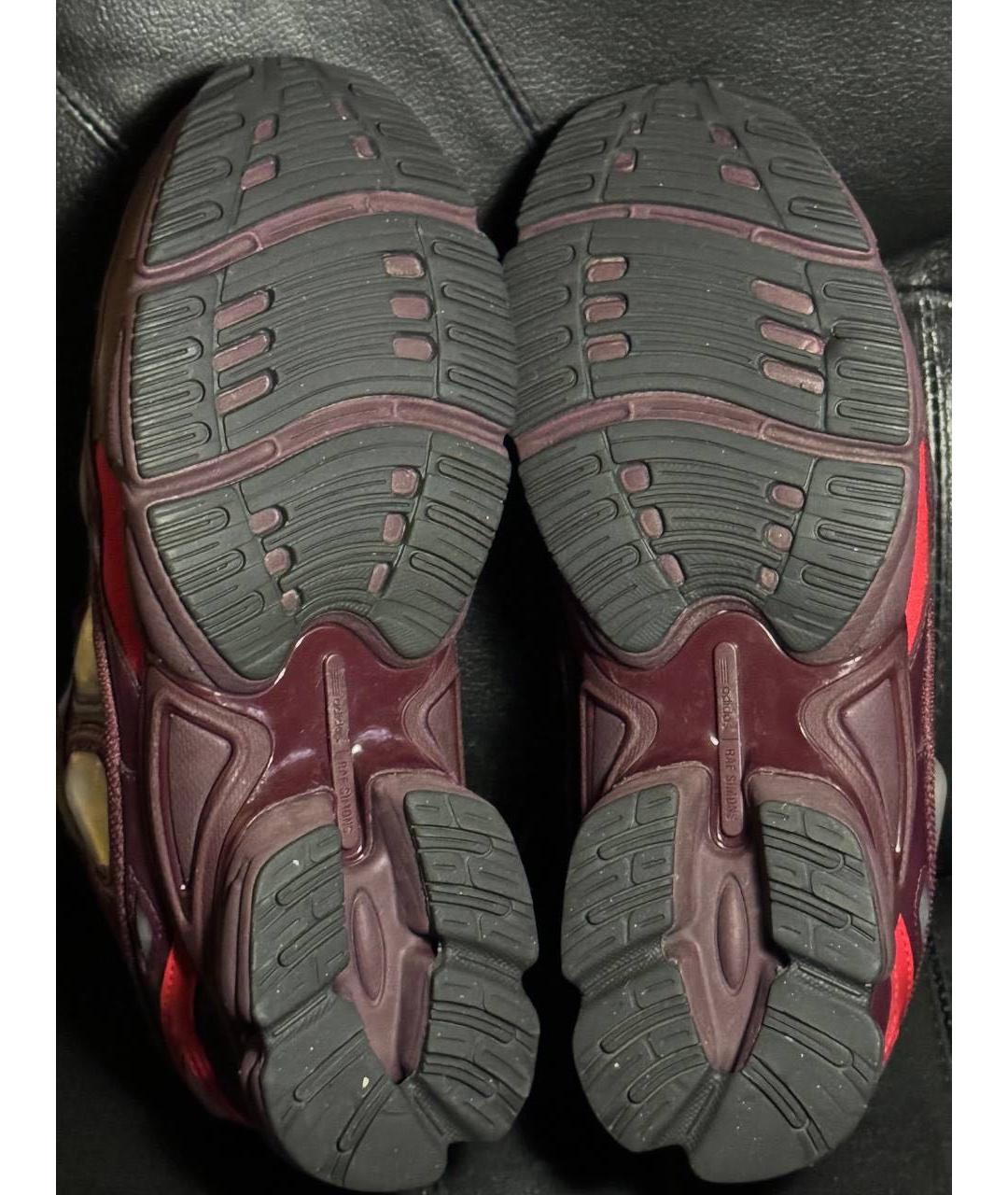 ADIDAS X RAF SIMONS Бордовые текстильные кроссовки, фото 8