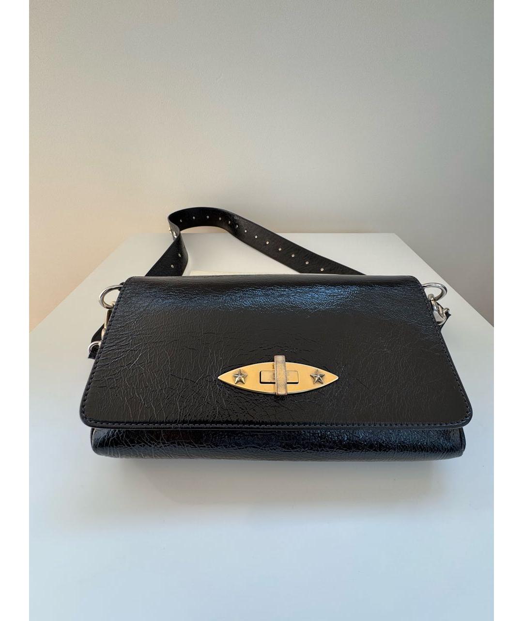 RED VALENTINO Черная кожаная сумка через плечо, фото 2