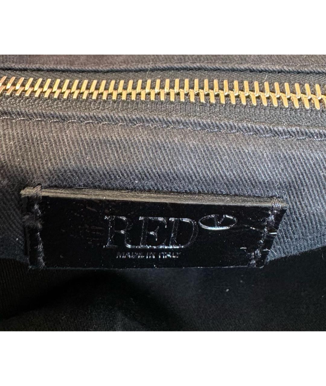 RED VALENTINO Черная кожаная сумка через плечо, фото 6