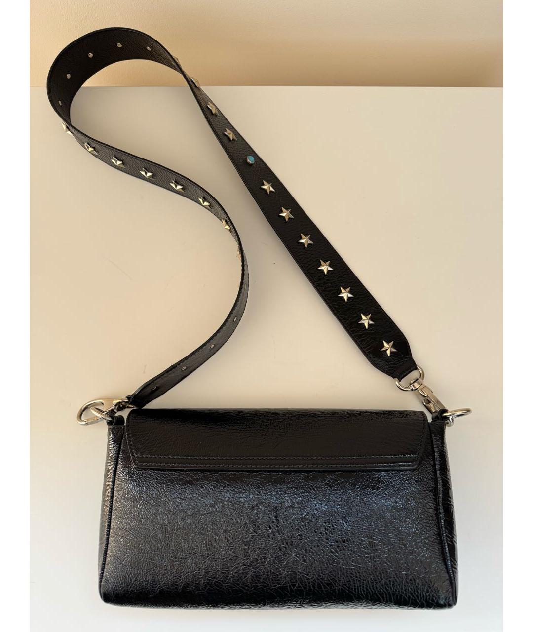 RED VALENTINO Черная кожаная сумка через плечо, фото 3