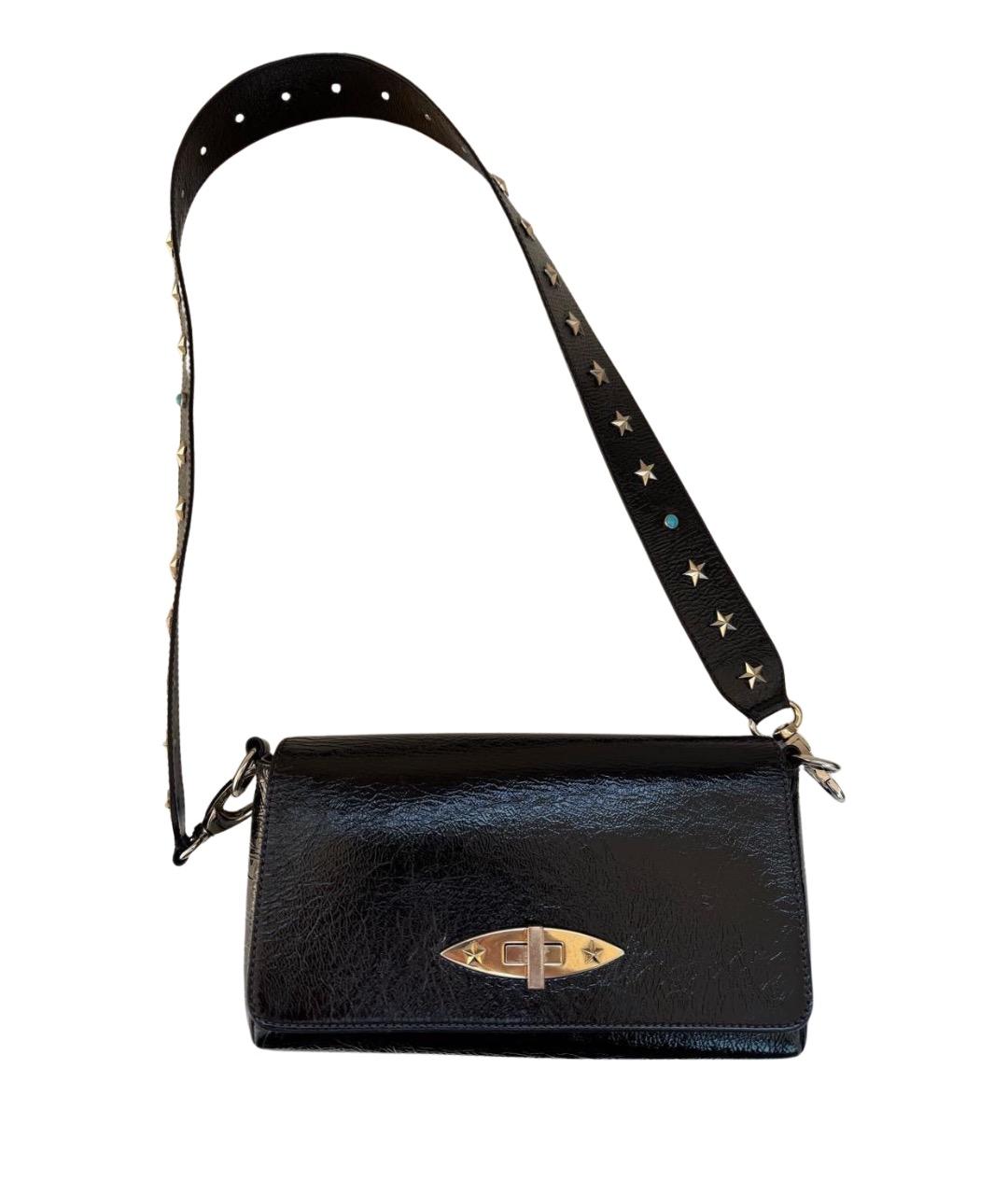 RED VALENTINO Черная кожаная сумка через плечо, фото 1