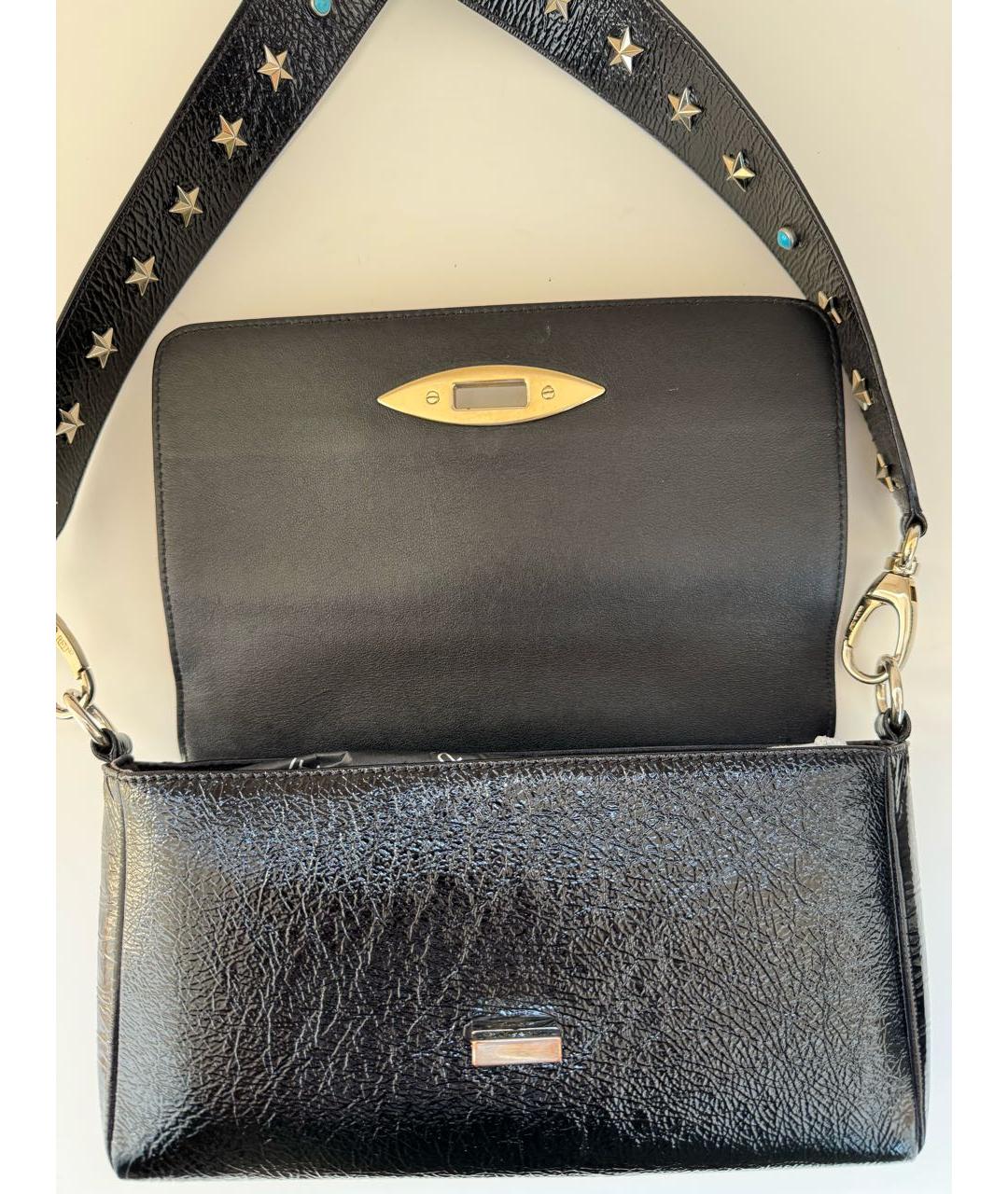 RED VALENTINO Черная кожаная сумка через плечо, фото 4