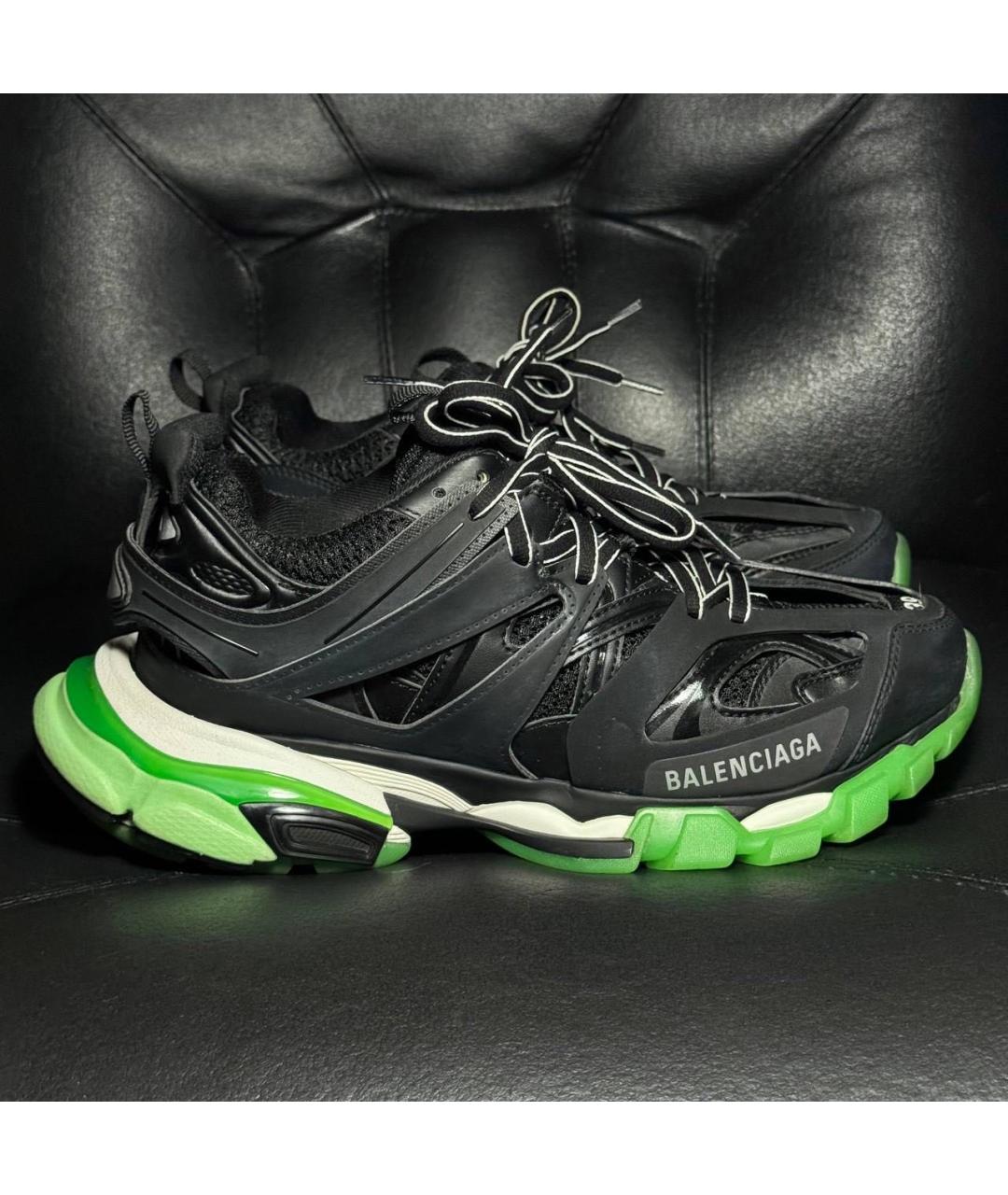 BALENCIAGA Черные текстильные низкие кроссовки / кеды, фото 8