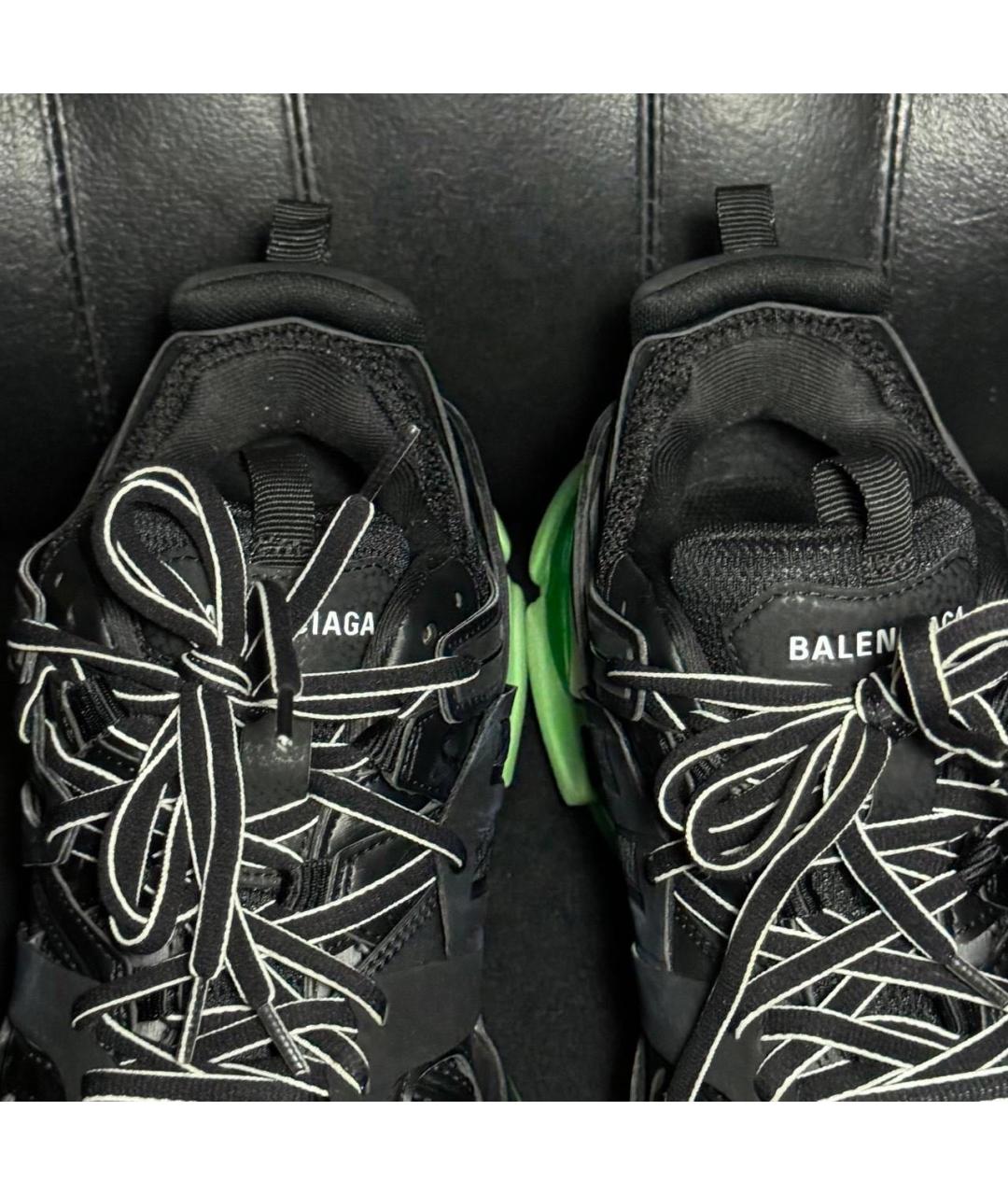 BALENCIAGA Черные текстильные низкие кроссовки / кеды, фото 4