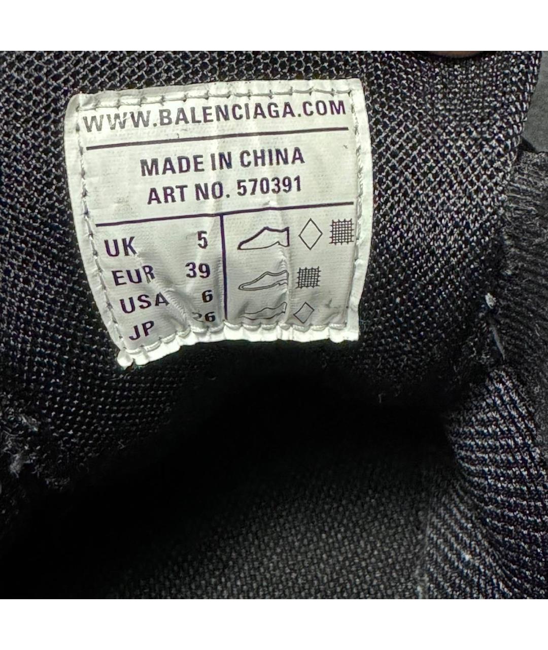 BALENCIAGA Черные текстильные кроссовки, фото 8