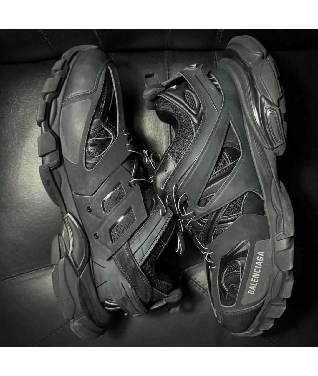 BALENCIAGA Черные текстильные низкие кроссовки / кеды, фото 4