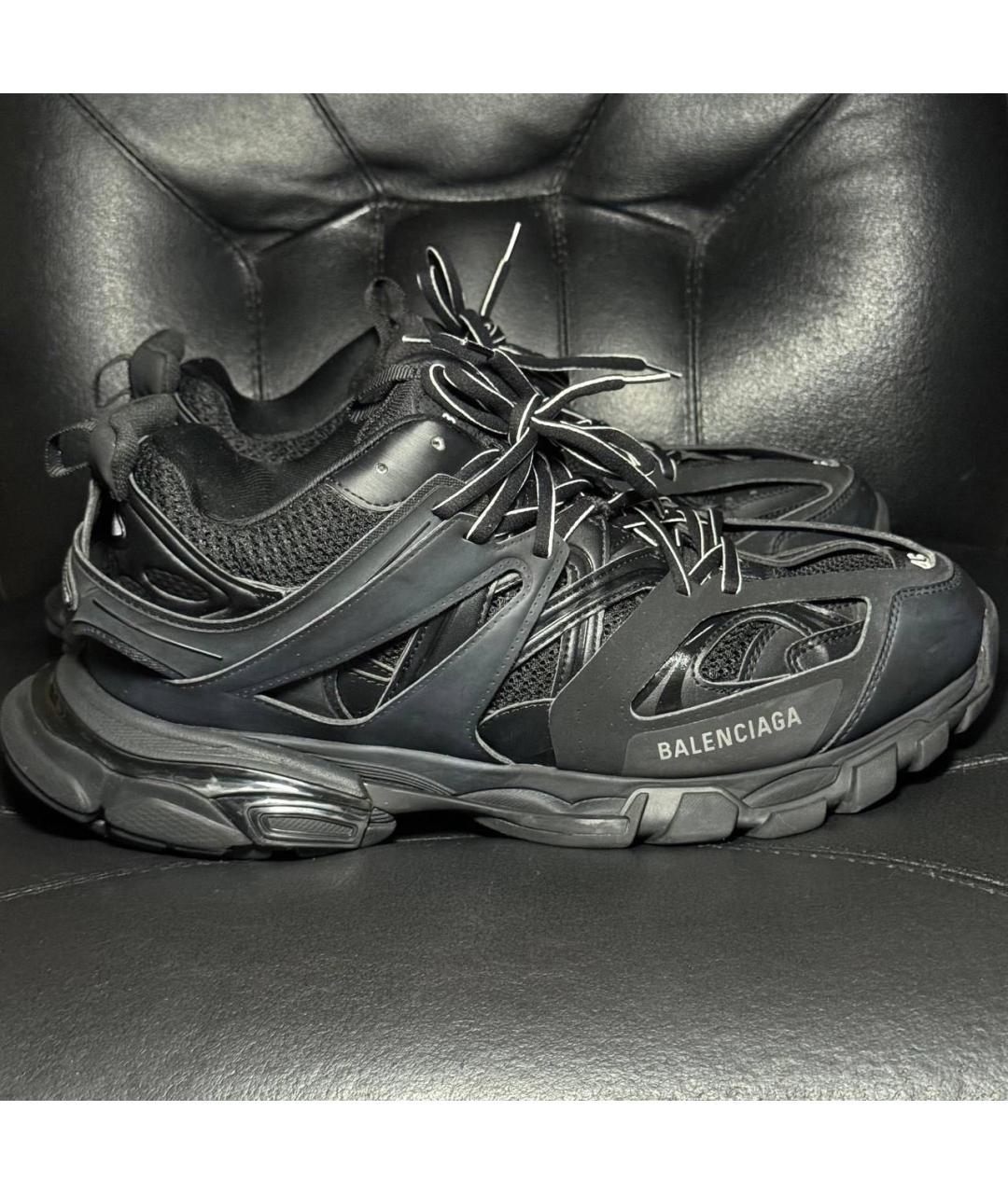BALENCIAGA Черные текстильные низкие кроссовки / кеды, фото 9