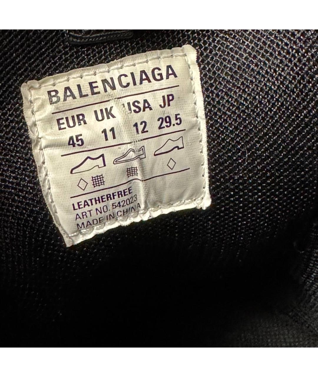 BALENCIAGA Черные текстильные низкие кроссовки / кеды, фото 5