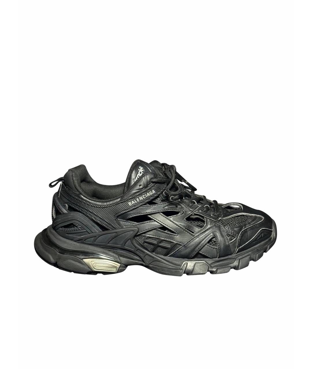 BALENCIAGA Черные текстильные низкие кроссовки / кеды, фото 1