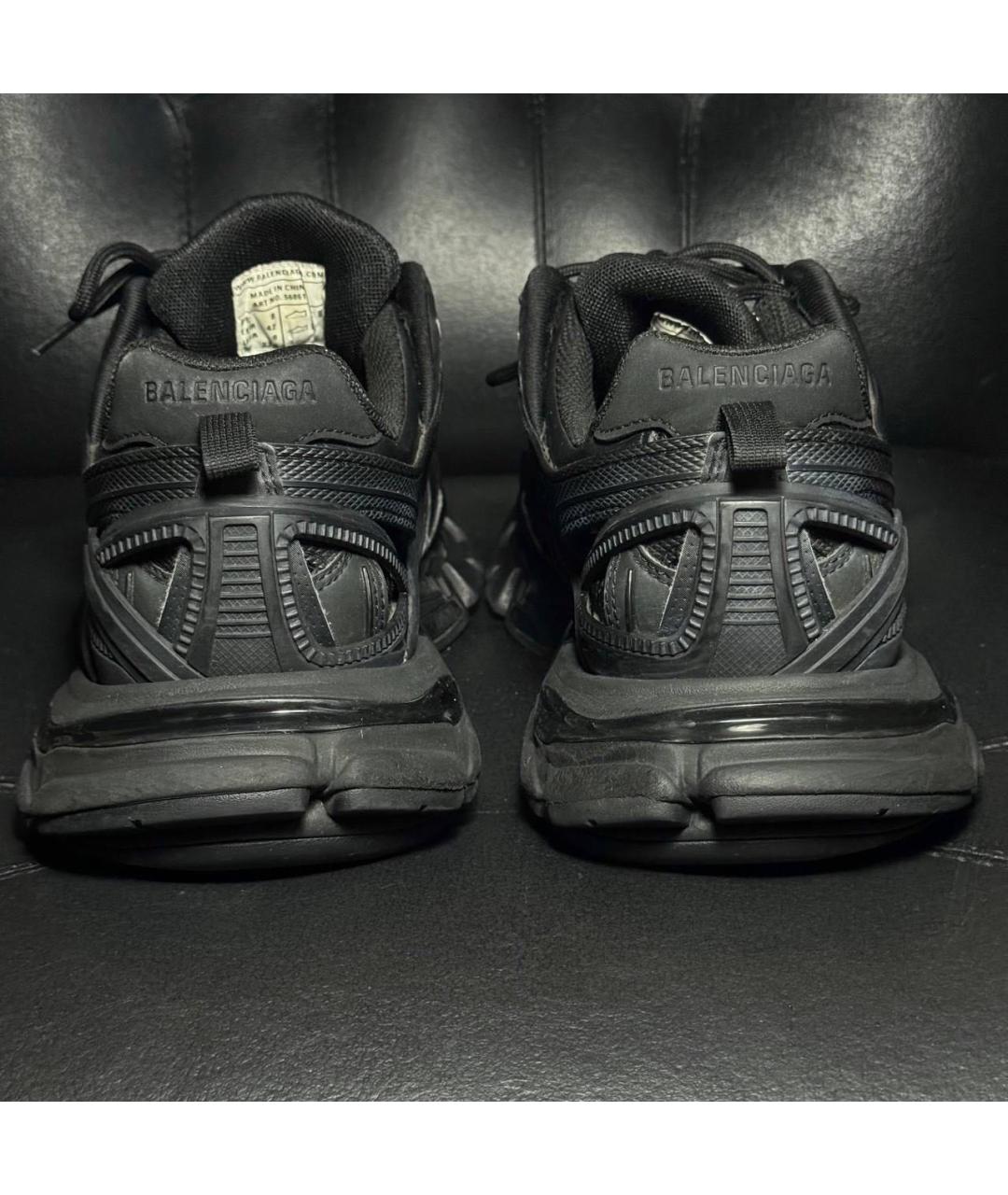 BALENCIAGA Черные текстильные низкие кроссовки / кеды, фото 2