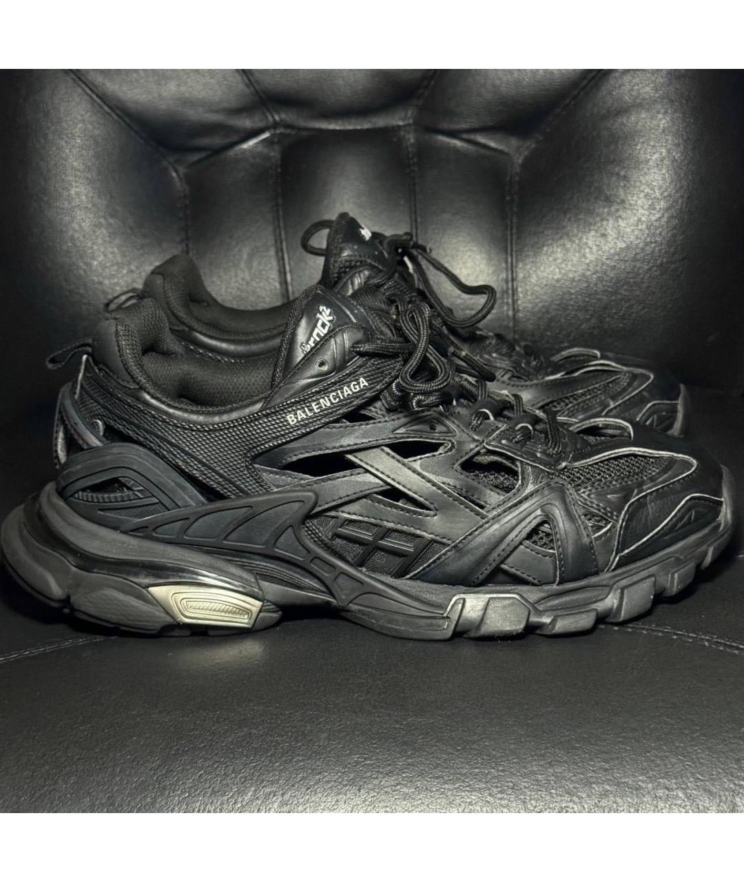 BALENCIAGA Черные текстильные низкие кроссовки / кеды, фото 9