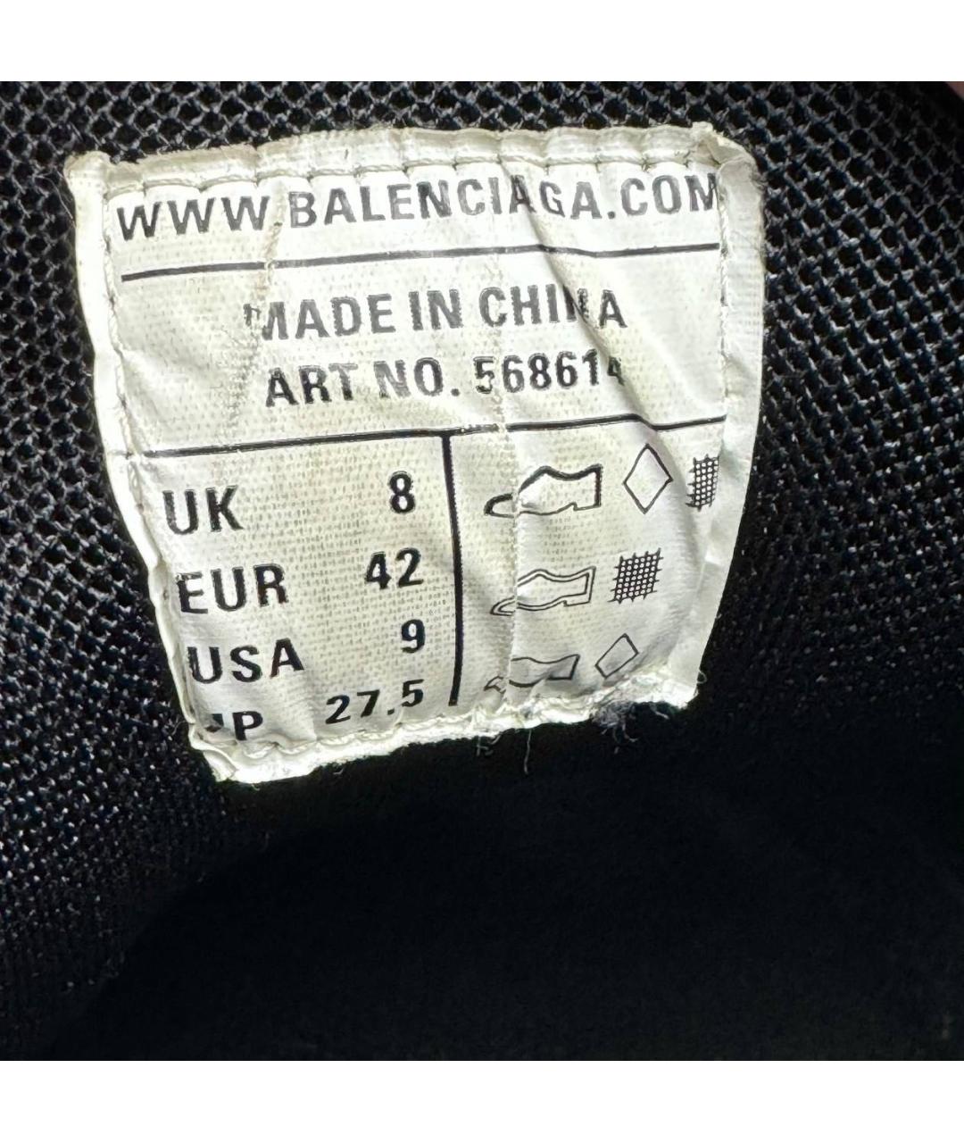 BALENCIAGA Черные текстильные низкие кроссовки / кеды, фото 5