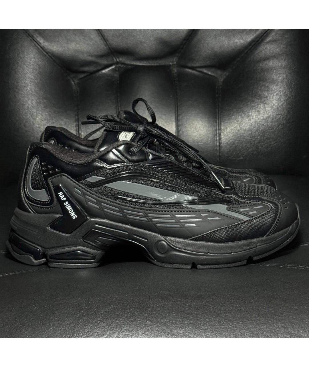 RAF SIMONS Черные текстильные низкие кроссовки / кеды, фото 9