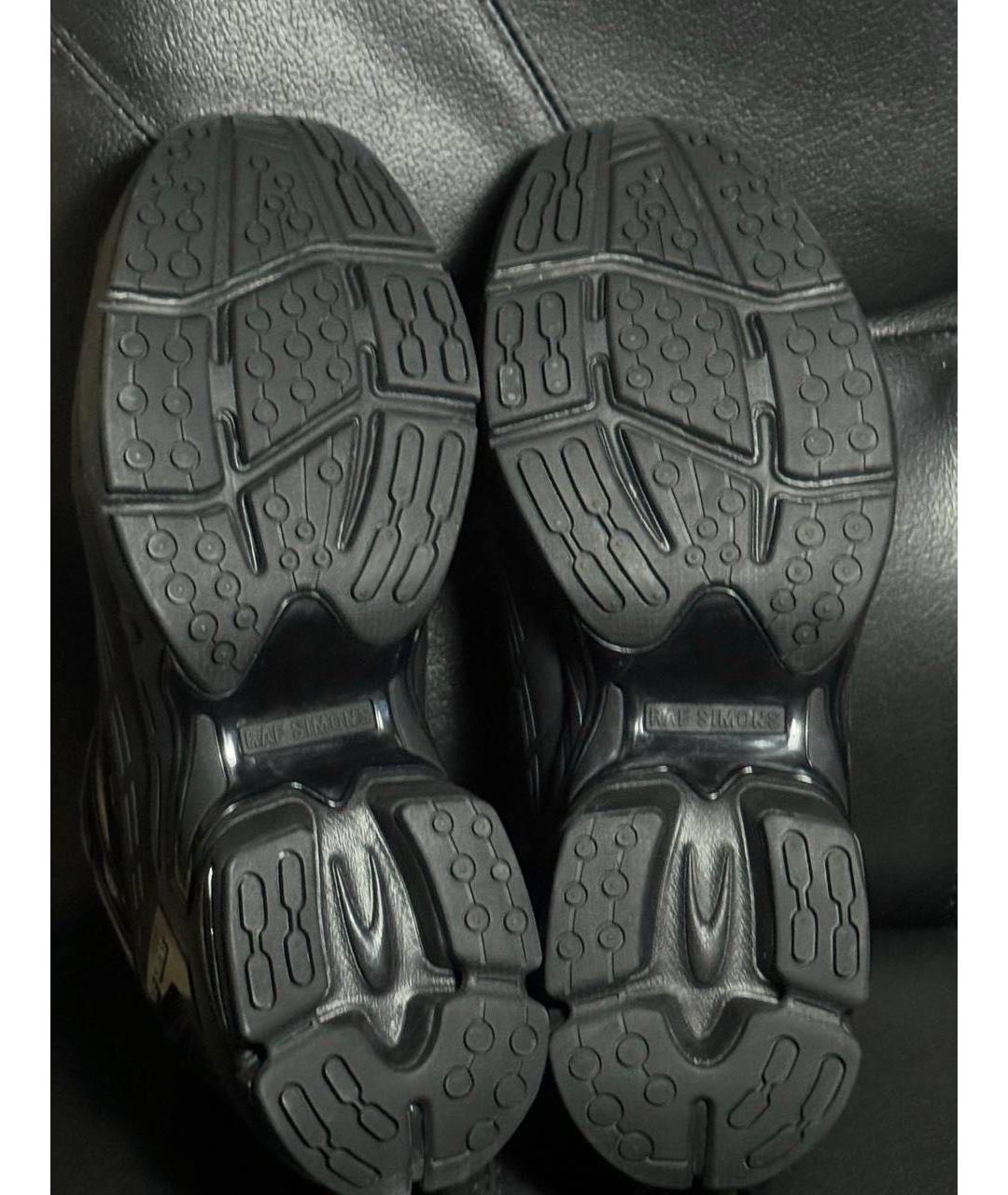 RAF SIMONS Черные текстильные низкие кроссовки / кеды, фото 8