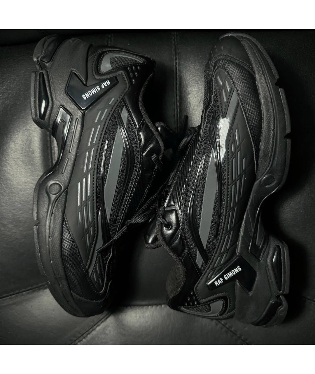 RAF SIMONS Черные текстильные низкие кроссовки / кеды, фото 4
