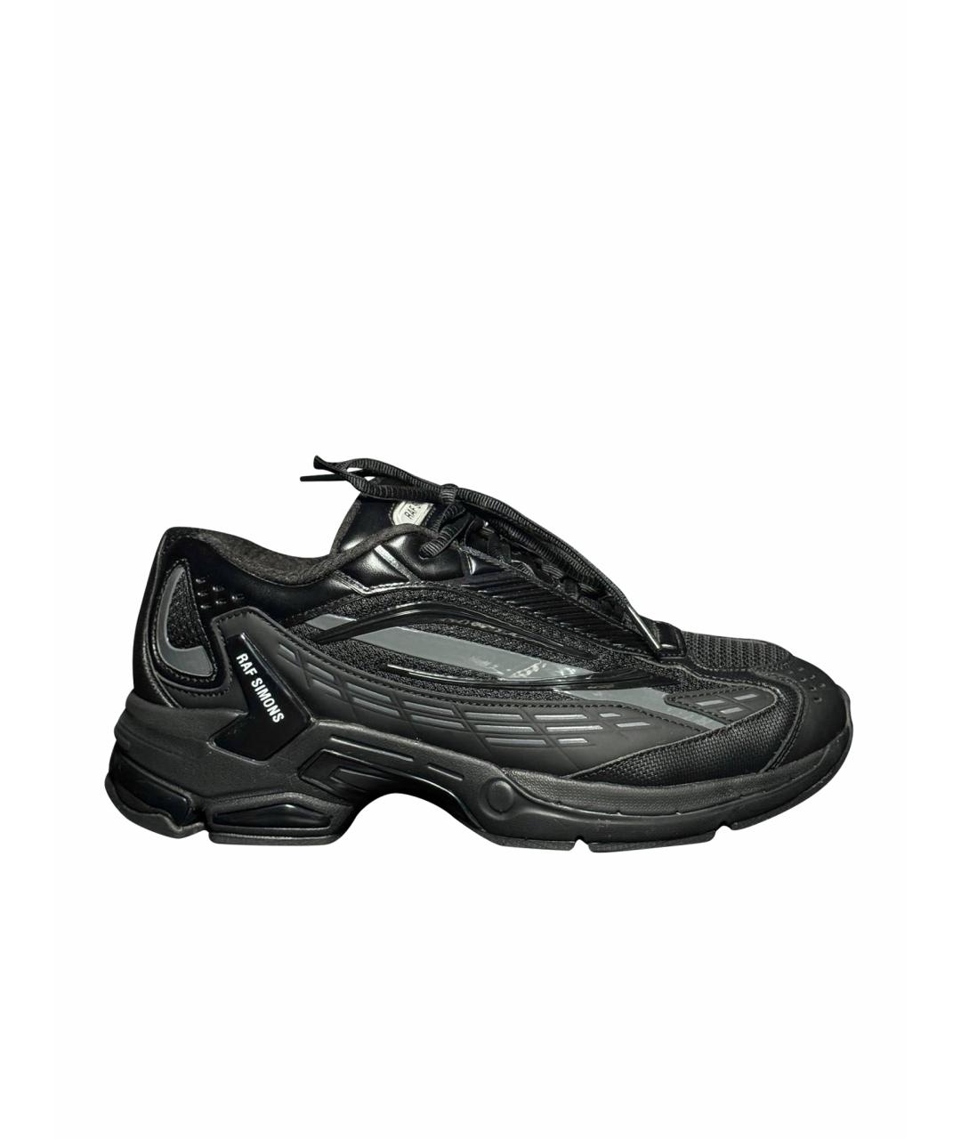 RAF SIMONS Черные текстильные низкие кроссовки / кеды, фото 1