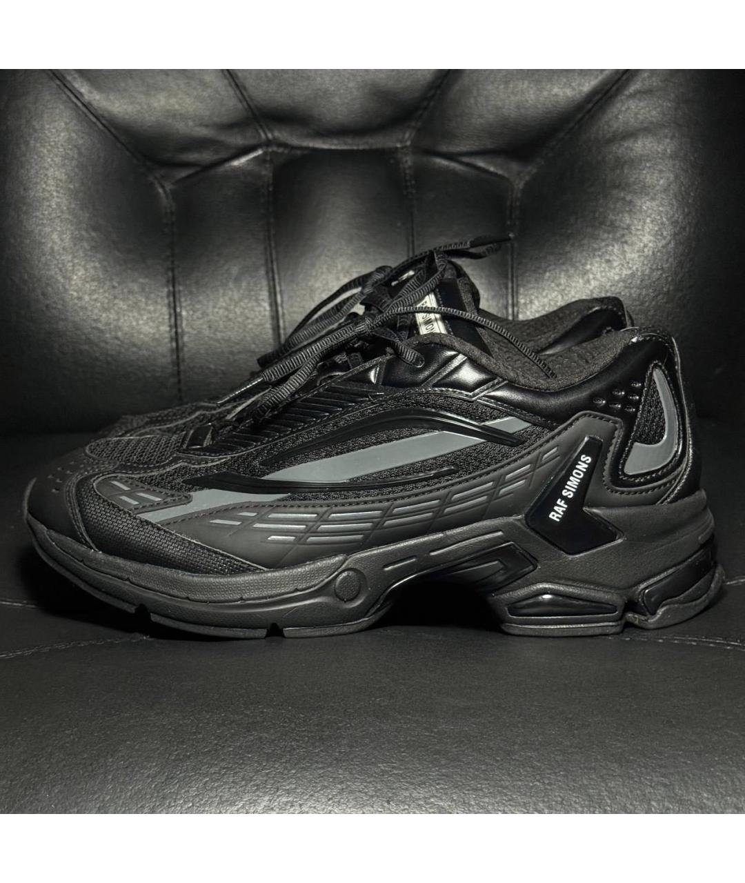 RAF SIMONS Черные текстильные низкие кроссовки / кеды, фото 3