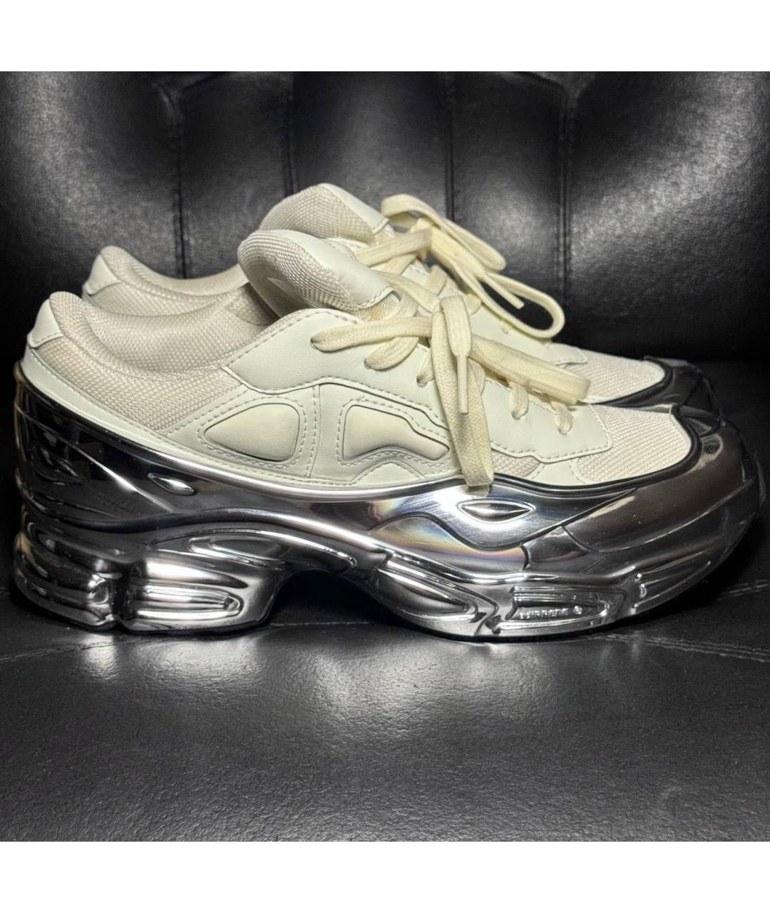 ADIDAS X RAF SIMONS Белые текстильные низкие кроссовки / кеды, фото 9