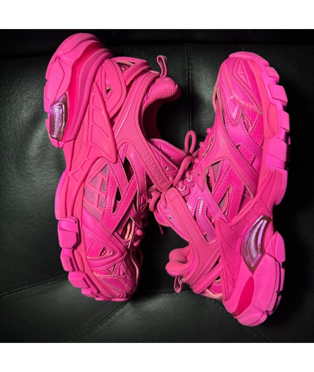 BALENCIAGA Розовые текстильные кроссовки, фото 4