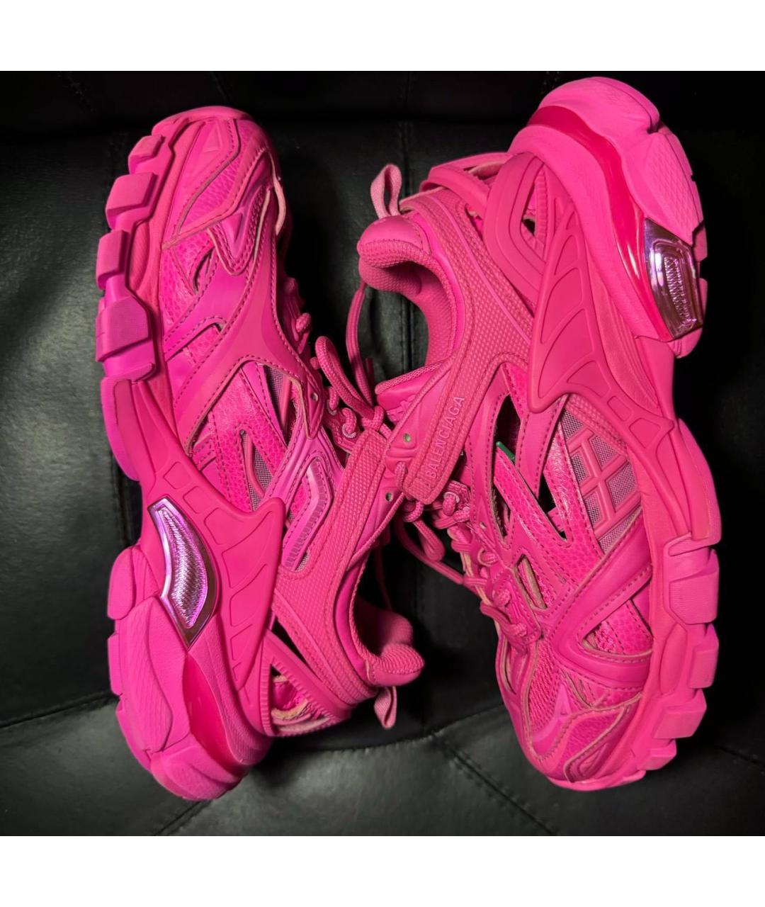 BALENCIAGA Розовые текстильные кроссовки, фото 3