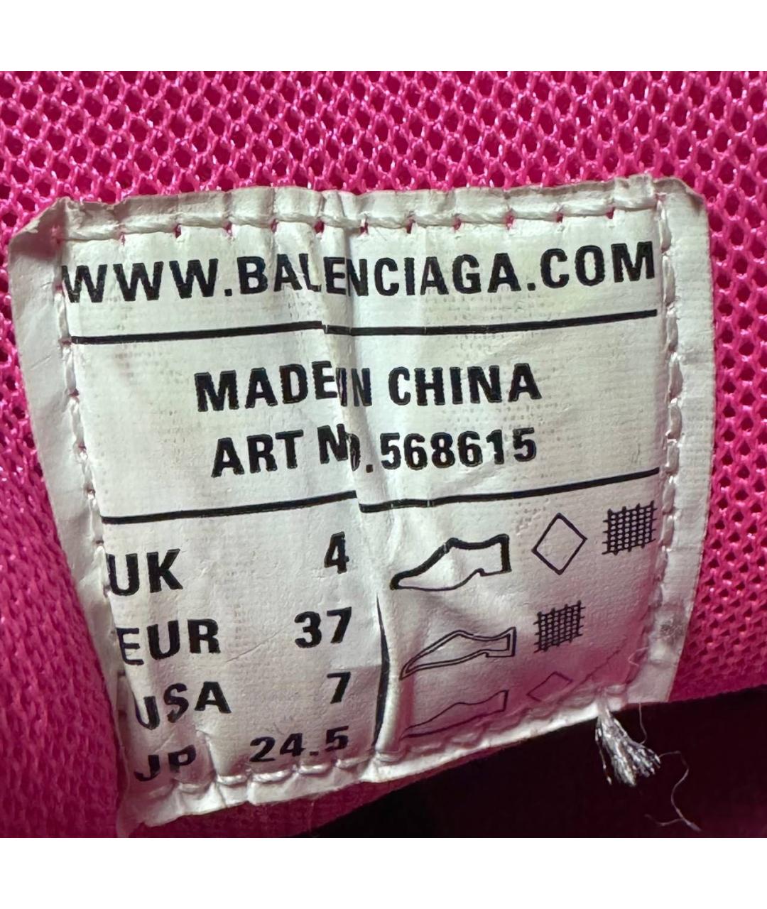 BALENCIAGA Розовые текстильные кроссовки, фото 5