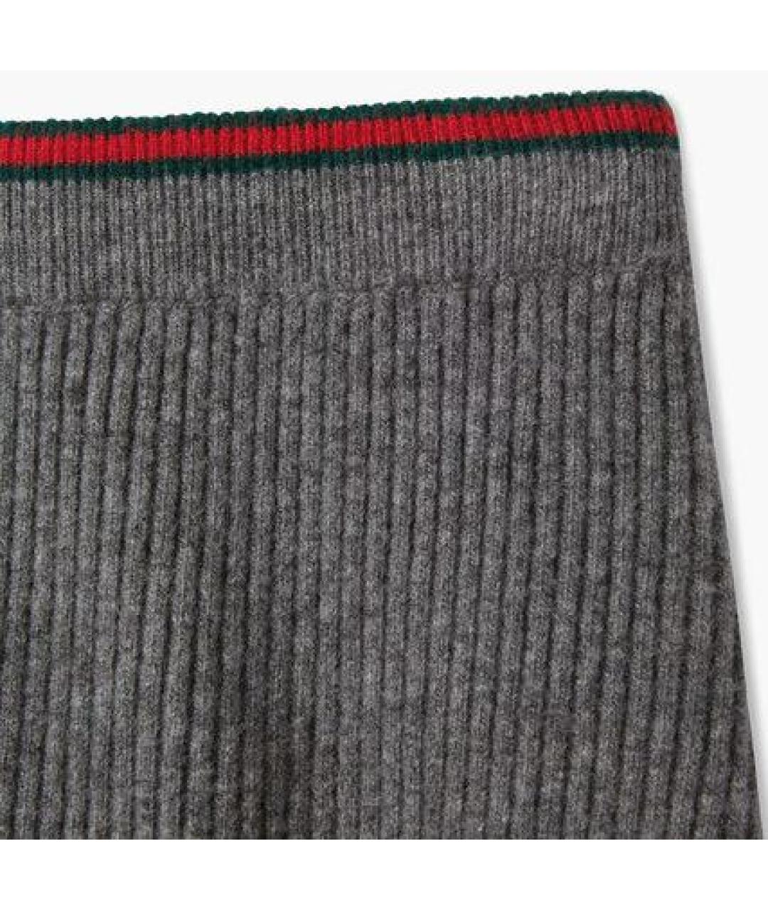 GUCCI Серые шерстяные прямые брюки, фото 2