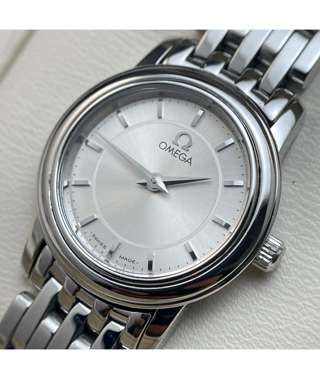 OMEGA Серебряные металлические часы, фото 2