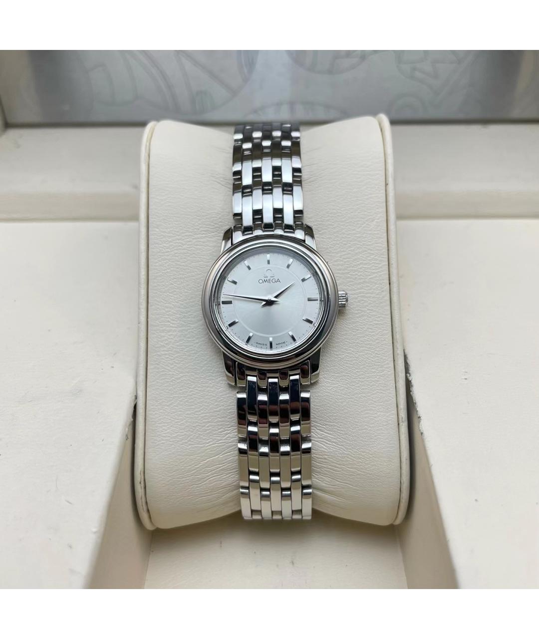 OMEGA Серебряные металлические часы, фото 7