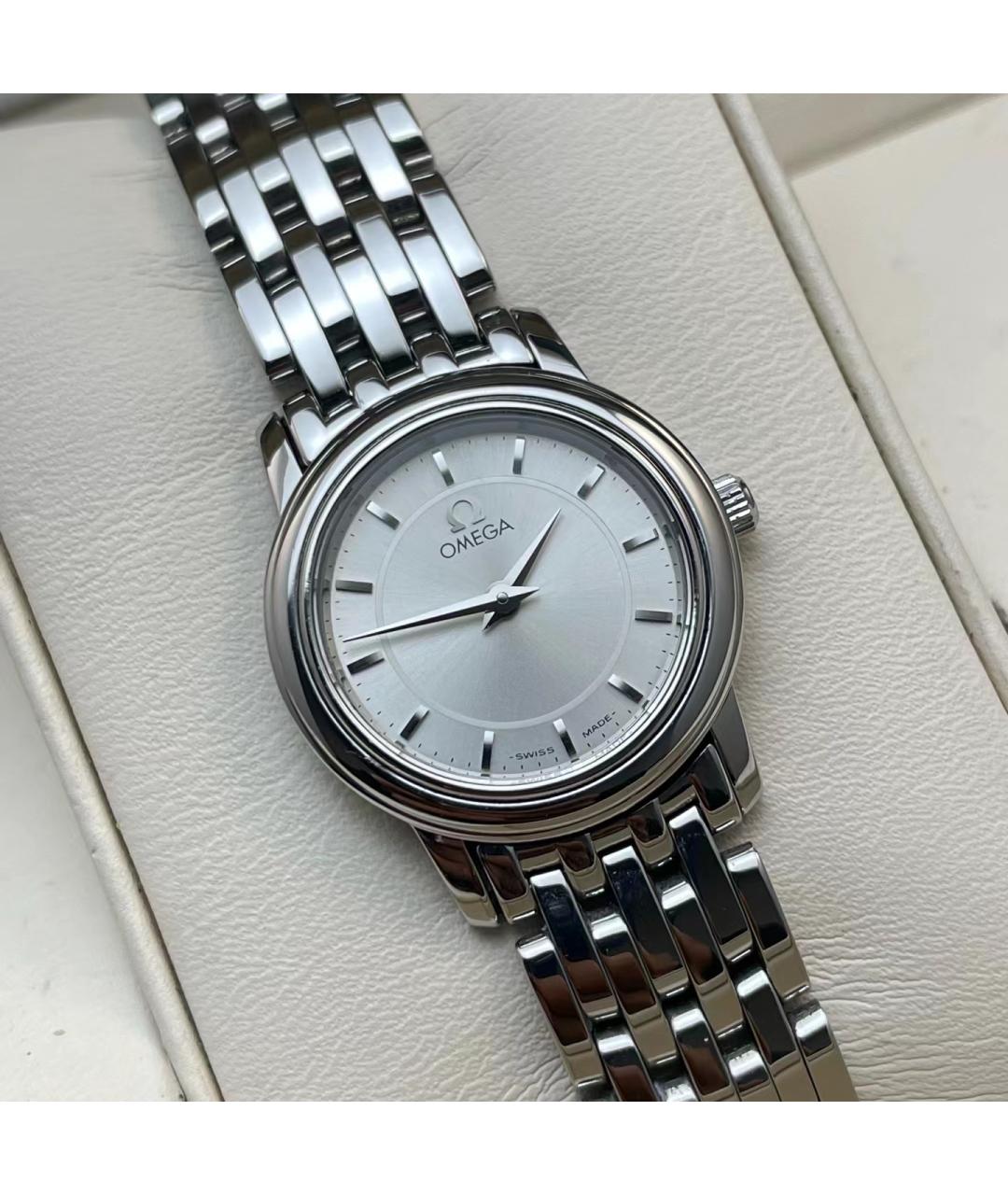 OMEGA Серебряные металлические часы, фото 3