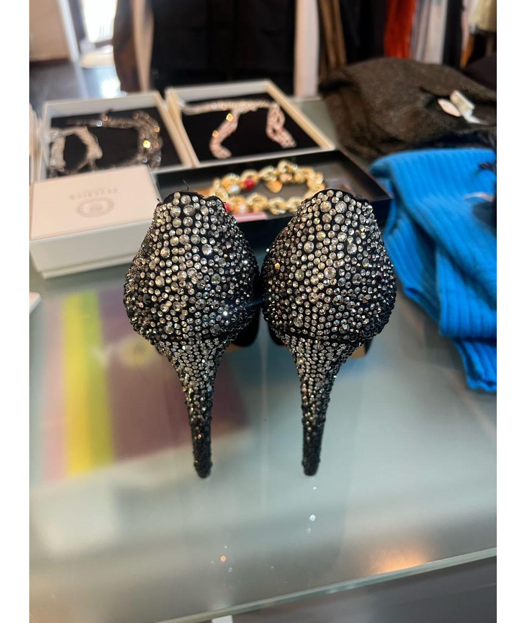 LE SILLA Черные замшевые туфли, фото 4