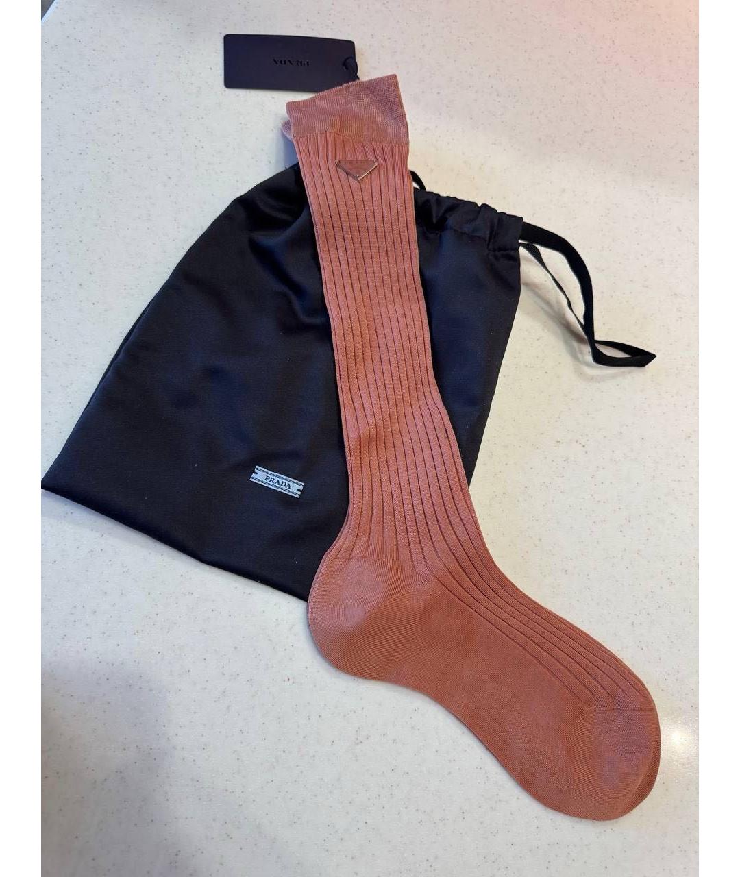 PRADA Коралловые носки, чулки и колготы, фото 2