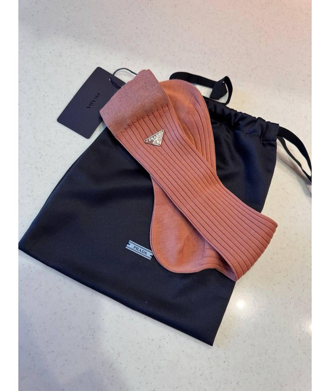 PRADA Коралловые носки, чулки и колготы, фото 5