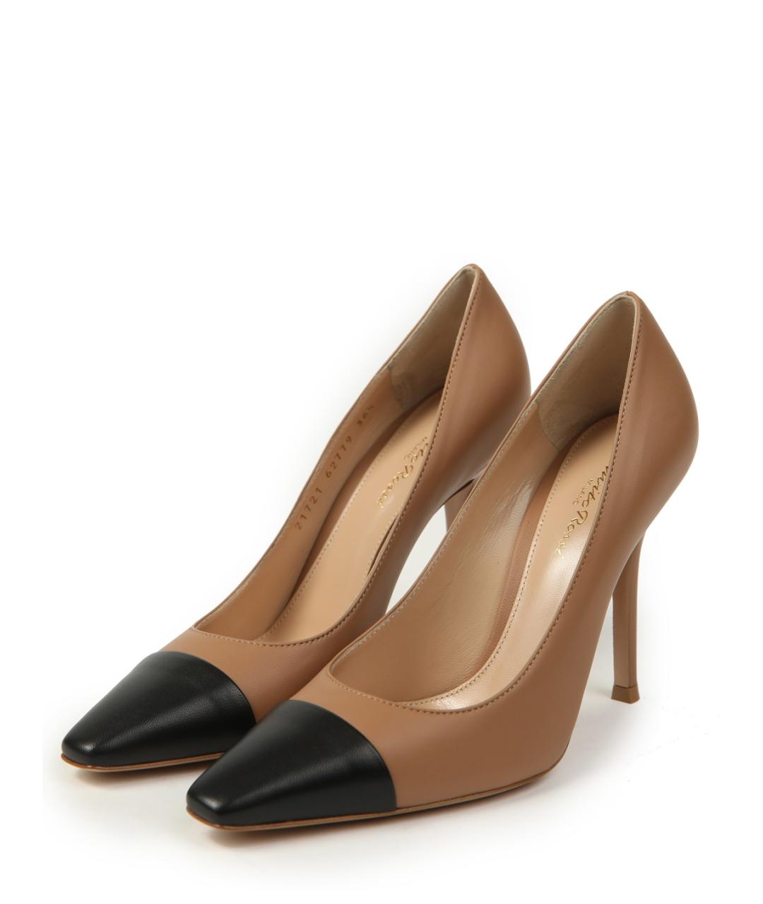 GIANVITO ROSSI Коричневые кожаные туфли, фото 3