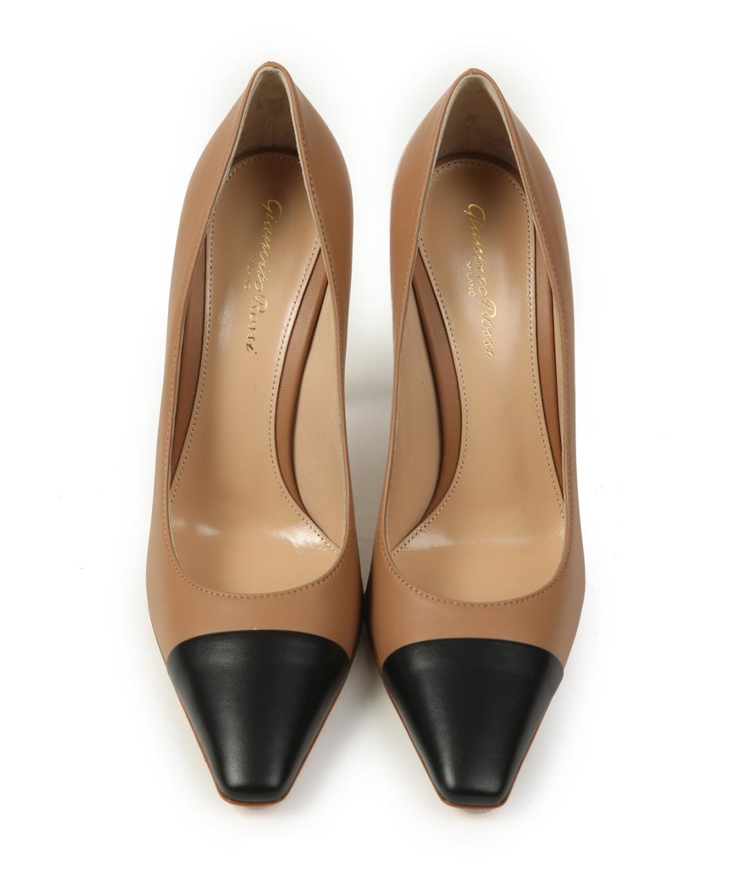 GIANVITO ROSSI Коричневые кожаные туфли, фото 4