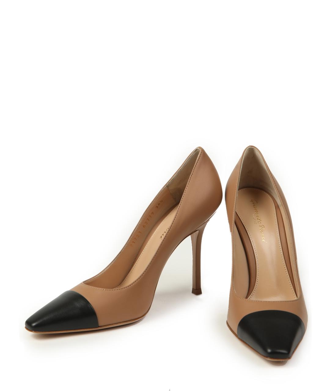 GIANVITO ROSSI Коричневые кожаные туфли, фото 5