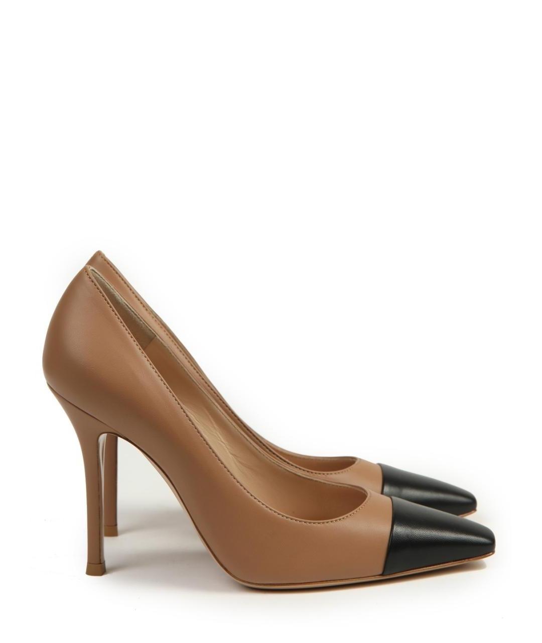 GIANVITO ROSSI Коричневые кожаные туфли, фото 1