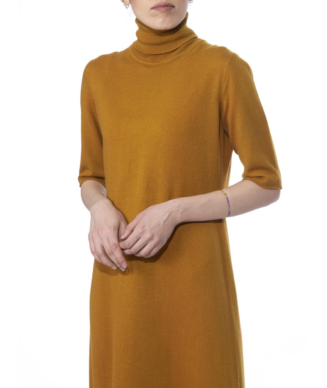 MM6 MAISON MARGIELA Горчичное повседневное платье, фото 3