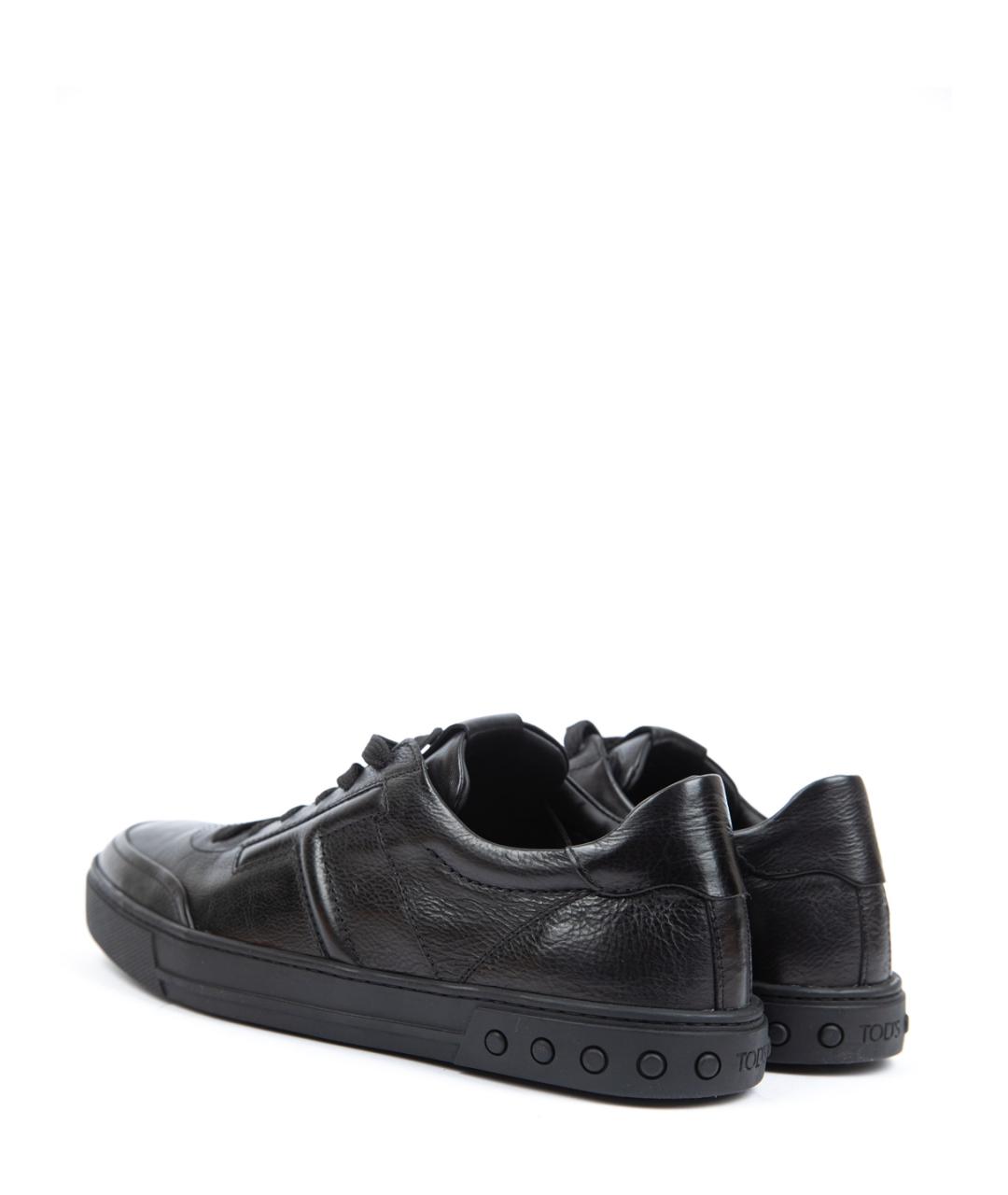TOD'S Черные низкие кроссовки / кеды, фото 3