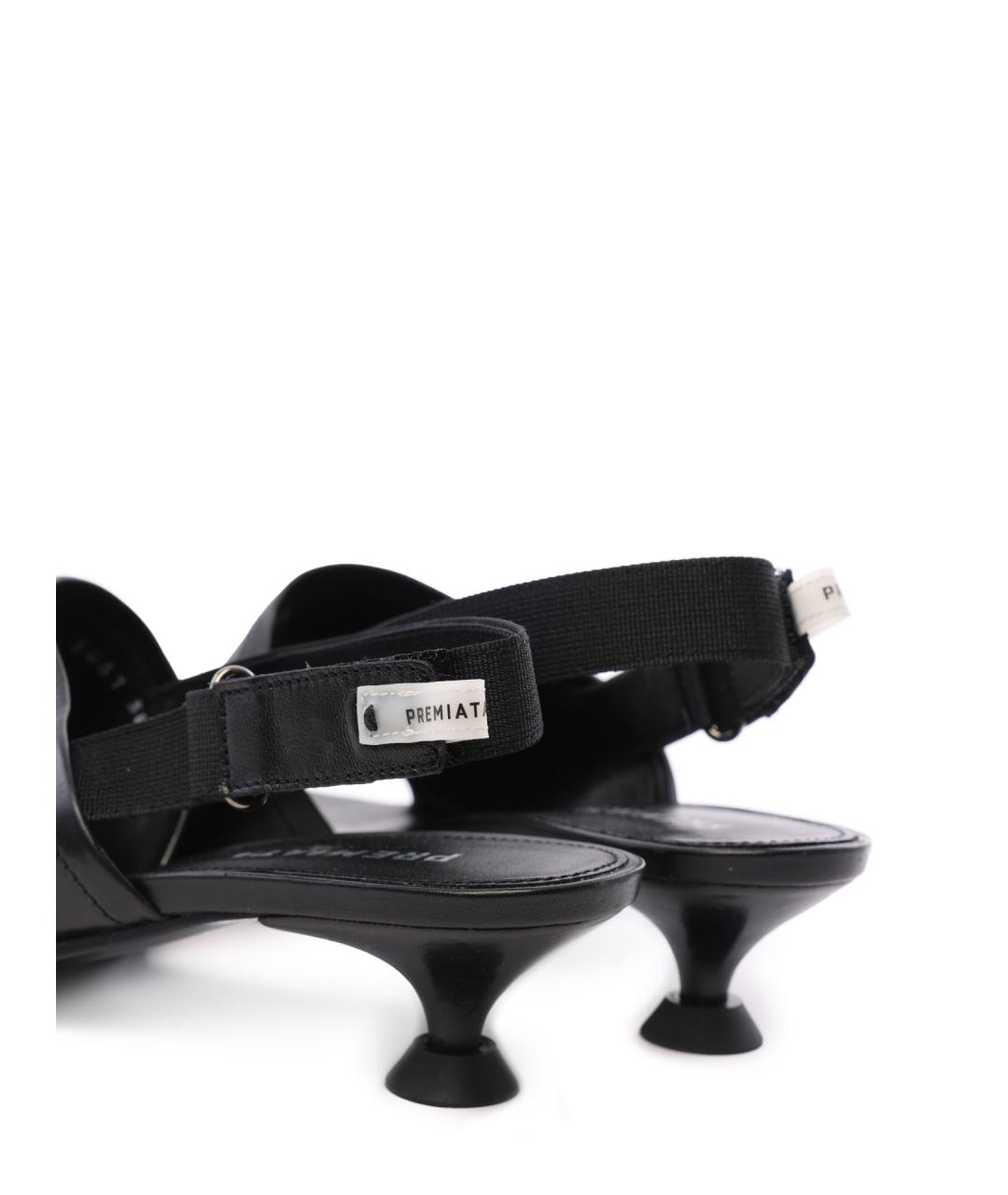 PREMIATA Черные кожаные босоножки, фото 5