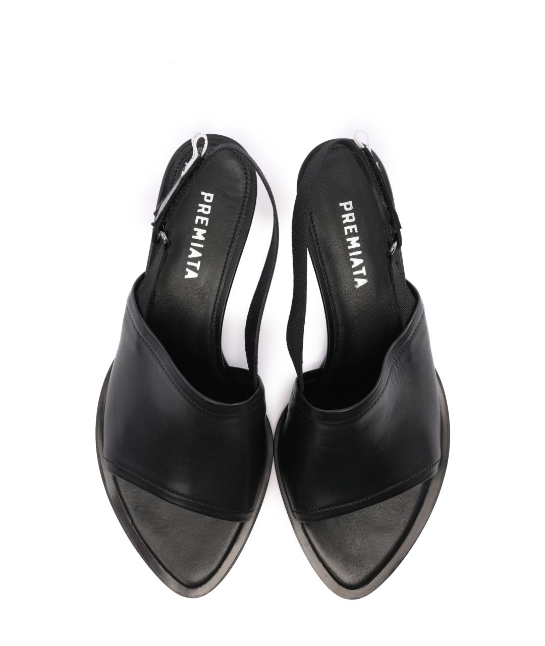 PREMIATA Черные кожаные босоножки, фото 4