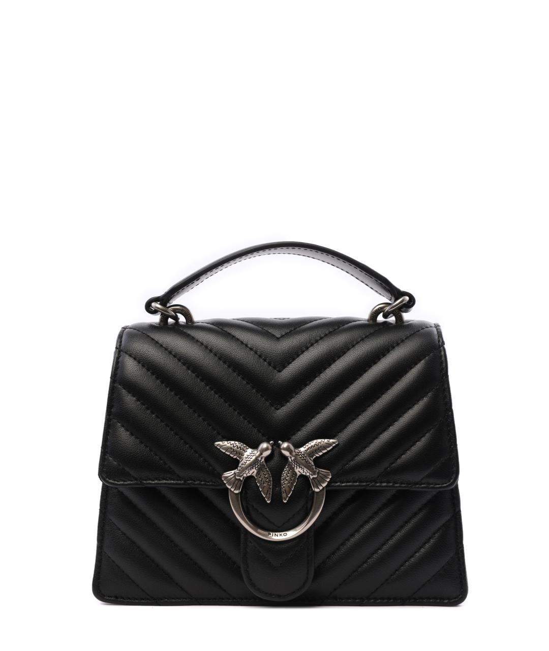 PINKO Черная сумка с короткими ручками, фото 1