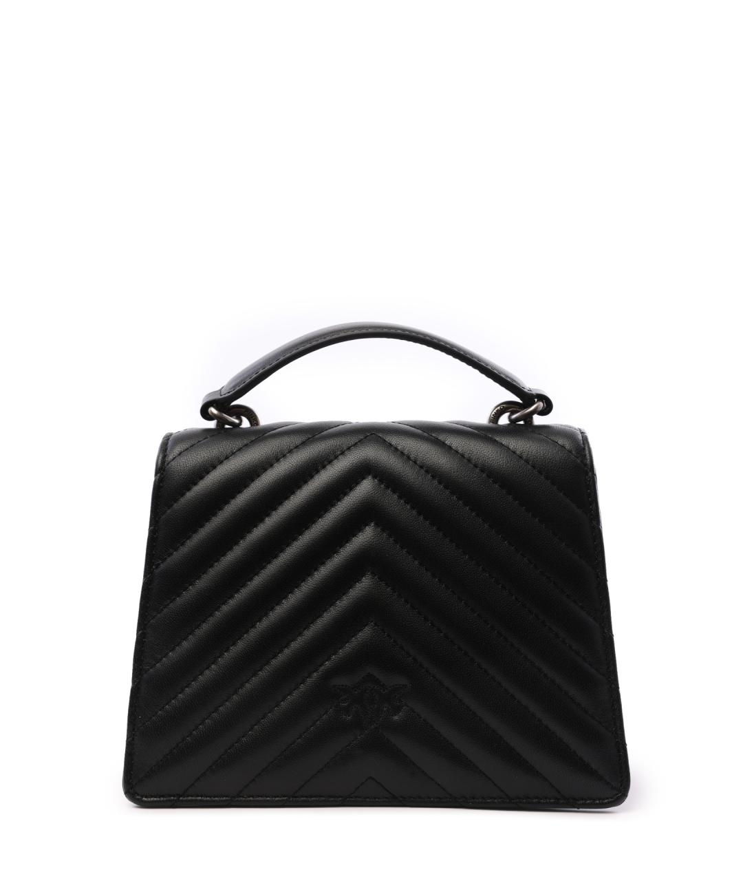 PINKO Черная сумка с короткими ручками, фото 4