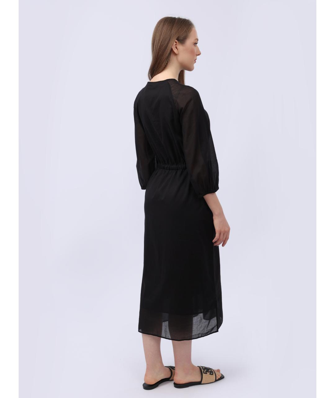 PESERICO Черное повседневное платье, фото 7