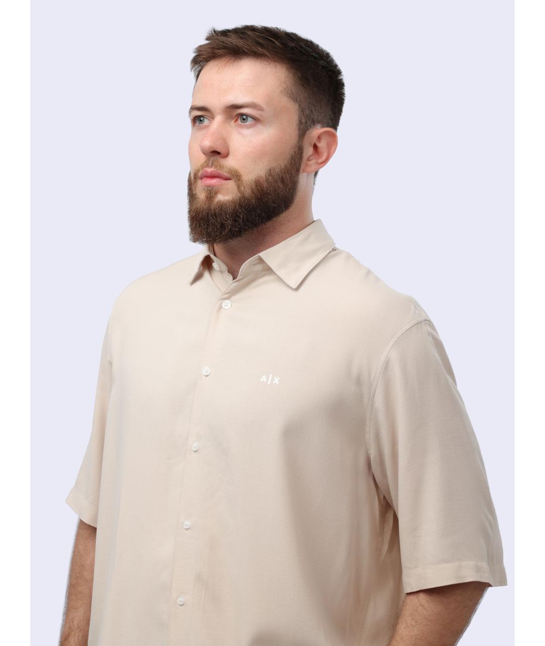 ARMANI EXCHANGE Бежевая кэжуал рубашка, фото 4